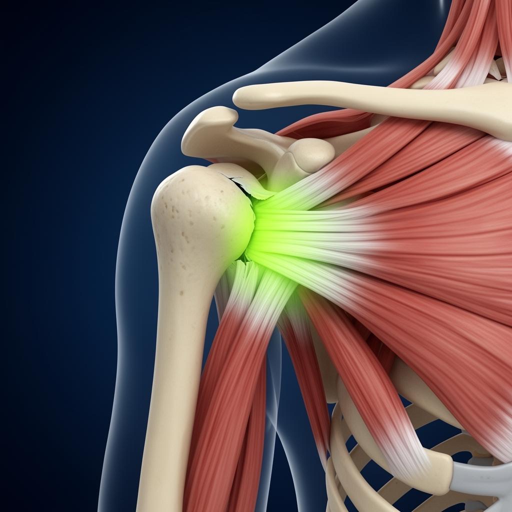 Anatomía 3D del manguito rotador del hombro — cirugía de manguito rotador Tijuana